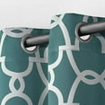 thumbnail image 2 of Exclusive Home Gates Sateen Room Darkening Blackout Thermal Grommet Top Curtain Panel Pair, 52"x63", Teal, 2 of 11