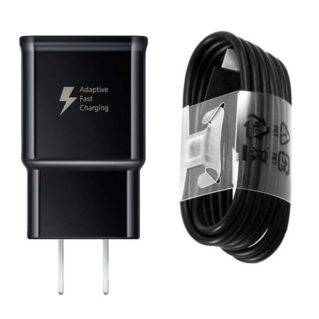 OEM Samsung Galaxy S8 S9 S10 Plus Huawei P30 Honor 20 Adaptive Fast Charger USB-C 3.1 Type-C Cable Kit Fast Charging USB Wall Charger AC Home Power Adapter [1 Wall Charger + 4 FT Type-C Cable] Black