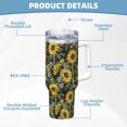 thumbnail image 5 of Bingfone Sunflowers for 40 Oz Stainless Steel Travel Mug Double Wall Water Coffee Cup for Home,Office, Outdoor Works Great for Ice Drinks and Hot Beverage, 5 of 8