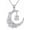 Style 3, variant on SISGEM Pear-Cut Moissanite Cross/Moon Necklaces for Women, 925 Sterling Silver Pear-Cut Moissanite with Blue Crystal Pendant Necklaces for Women Mom Wife