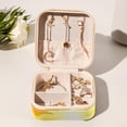 thumbnail image 5 of PhooArto Small Jewellery Box, Sunset Tulip Floral Landscape Portable Travel Mini Jewelry Case for Women Leather Ring Organizer, 5 of 5