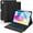 Black, variant on MoKo Touch Keyboard Case for iPad (A16) 11th Generation 11 inch 2025, iPad 10th Generation 10.9 inch Case with Pencil Holder, 7 Colors Backlit Detachable Bluetooth Keyboard, Navy Blue