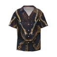 thumbnail image 3 of Cauagu Ball Phyton Snake Men's Short Sleeve Button Down Hawaiian Shirt for Men Bowling Shirts Casual Summer Beach Shirt,4X-Large, 3 of 6