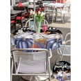 thumbnail image 4 of Outdoor Tablecloth with Umbrella Hole and Zipper, Purple Fall Pumpkin Round Table Cloth 60 Inch Waterproof Tablecloth, Thanksgiving Maple Leaf Black Picnic Table Cover for Patio Camping, 4 of 7