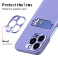 thumbnail image 6 of Cover For iPhone 14 Pro Max,Slim PU Leather Shockproof Lens Protector Card Holder Built in Camera Kickstand Case Cover,Purple, 6 of 10
