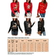 thumbnail image 3 of Frontwalk Women Xmas Pullover Crew Neck Knitted Sweaters Long Sleeve Christmas Sweater Ladies Casual Jumper Tops Deer Print Black Bear XL, 3 of 3