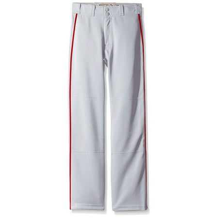 Easton - Boys Mako II Piped Pants, Grey/Red, Large, 100% Polyester By ...