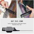 thumbnail image 4 of 3 Pcs Carbon Fiber Hair Heat Resistant Anti-static Hairdressing Comb Fine Wide Tooth Hairdressing Comb, 4 of 5