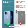 thumbnail image 2 of iPhone 13 Pro Case, PU Leather iPhone 13 Pro 5G Case[Card Holder][Kickstand] [TPU Inner Shell][RFID Blocking] Flip Phone Cover Compatible for 6.1 Inch iPhone 13 Pro -Black - 3 Rear Cameras (Black), 2 of 7