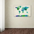thumbnail image 3 of Trademark Fine Art "Watercolor Map of the World" Canvas Art by Michael Tompsett, 3 of 3