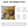 thumbnail image 5 of PHYHOO Summer Vintage Sunflower Pillow Cover – Rustic Aesthetic with Bee and Antique Music Sheet Detail, Ideal for Living Room and Bedroom Decor White, 5 of 5