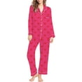 thumbnail image 4 of WEAIXIMIUNG Ensemble de Pyjama à Manches Longues Imprimé en Forme de Cœur pour Femmes pour la Saint-Valentin, 4 of 5