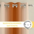 thumbnail image 5 of Burnt Orange Ombre Window Curtains Panels with Silver Grommet,Modern Abstract Art Farmhouse Gradient Kitchen Cafe Curtain Draperies Window Treatment Set for Living Room/Bedroom/Bathroom/Cafe,55x39, 5 of 9