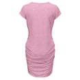 thumbnail image 4 of LEEYNEER Maternity Cotton Blend Clothes for Women Pregnant Short sleeve Pregnant Nursing Dress Print skirt Pregnancy, 4 of 8