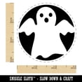 thumbnail image 2 of Spooky Halloween Ghost Self-Inking Rubber Stamp Ink Stamper - Yellow Ink - Small 3/4 Inch, 2 of 7