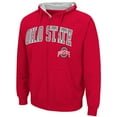 thumbnail image 2 of Men's Colosseum Scarlet Ohio State Buckeyes Logo Full-Zip Hoodie, 2 of 3