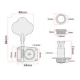 thumbnail image 1 of DEEPCRAFF 1Set Silver Bass Guitar Tuner for String Fixing and Sound Quality Adjustment 11.7x1.5x1.6in, 1 of 8