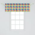 thumbnail image 2 of Ambesonne Checkered Window Valance, Rainbow Squares Art, 54" X 18", Multicolor, 2 of 3