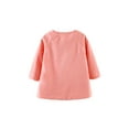 thumbnail image 2 of Sedceaty Lovely Girls Solid Coat, Long Sleeve Round Neck Two Row Buttoned Jacket without Pockets, Kids Clothing, 2 of 9