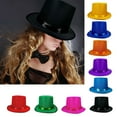 thumbnail image 4 of Bright Top Hats for Musical Festival Adult All Matchiing Party Hat Unisex Headwear Stage Show Hat Roleplaying Tall Hat, 4 of 8