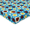 thumbnail image 2 of Ambesonne Ladybugs Fitted Sheet, Abstract Daisies Bugs, Twin XL Size, Multicolor, 2 of 3