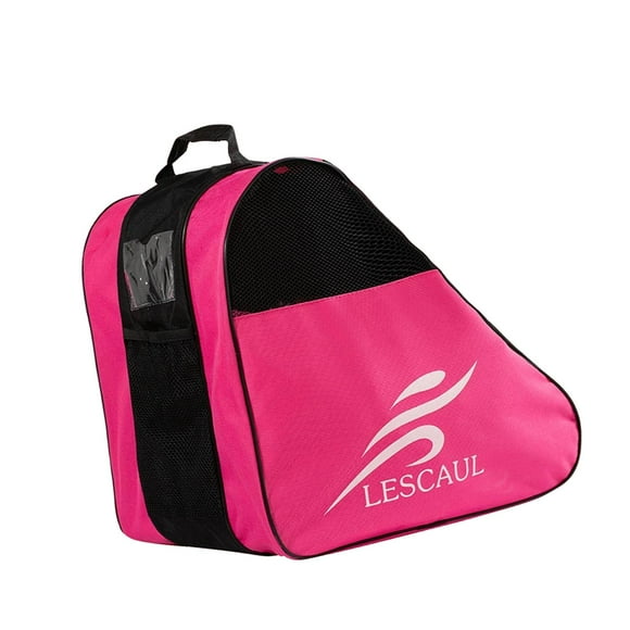 koolsoo Roller Skate Bag Skating Shoes Storage Bag for Quad Skates Ice Hockey Skates Pink