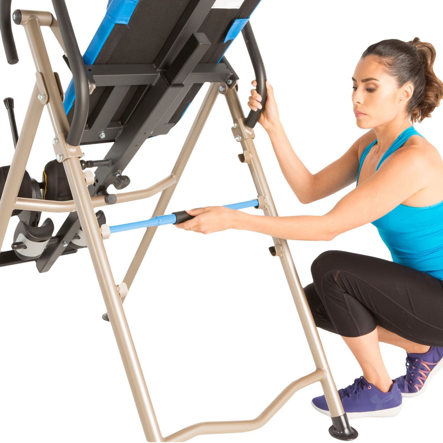 EXERPEUTIC 225SL Inversion Table with ‘SURELOCK’ Safety Ratchet System, Lumbar Support and AIR SOFT No Pinch Ankle Holders