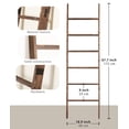 thumbnail image 2 of Manta Ladder Blossome de madera decorativa de 6 niveles, color marrón lavado, 2 of 7