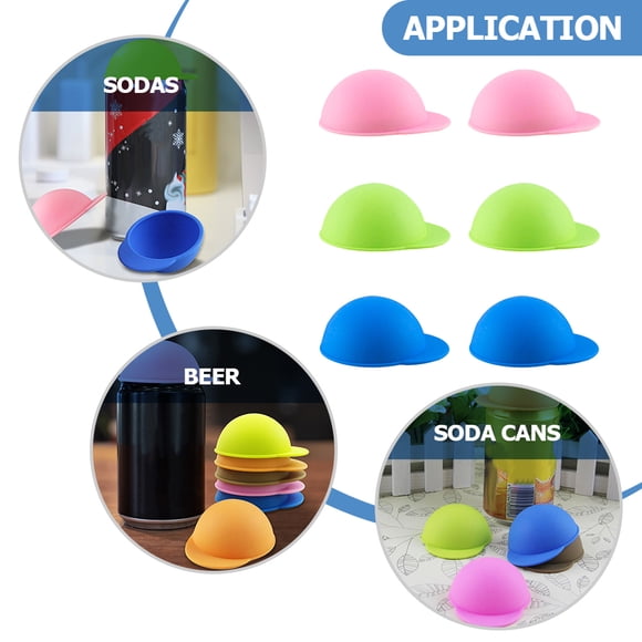 SKISUNO 6Ud Cubiertas De De Silicona Para Bebidas Hermético Y Reutilizable