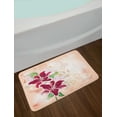 thumbnail image 2 of Floral Bath Mat, Pastel Lilies Botanical Soft Toned Rural Blossom Meadow Summer Pattern, Plush Bathroom Decor Mat with Non Slip Backing, 29.5" X 17.5", Peach Maroon and Green, by Ambesonne, 2 of 2