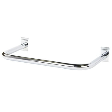 SSWBasics U-Shaped Chrome Hangrail for Gridwall - Grid Wall Accessory - Sleek & Stylish Wire Grid Wall Accessories - Durable Gridwall Accessories for Retail Displays