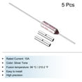 thumbnail image 3 of Uxcell 5Pcs Metal Temperature Thermal Fuse SF99 10A 250V with Terminal Connector, 3 of 6