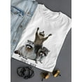 thumbnail image 3 of Never Too Many Raccoons T-Shirt Women -Smartprints Designs, Female Medium, 3 of 4