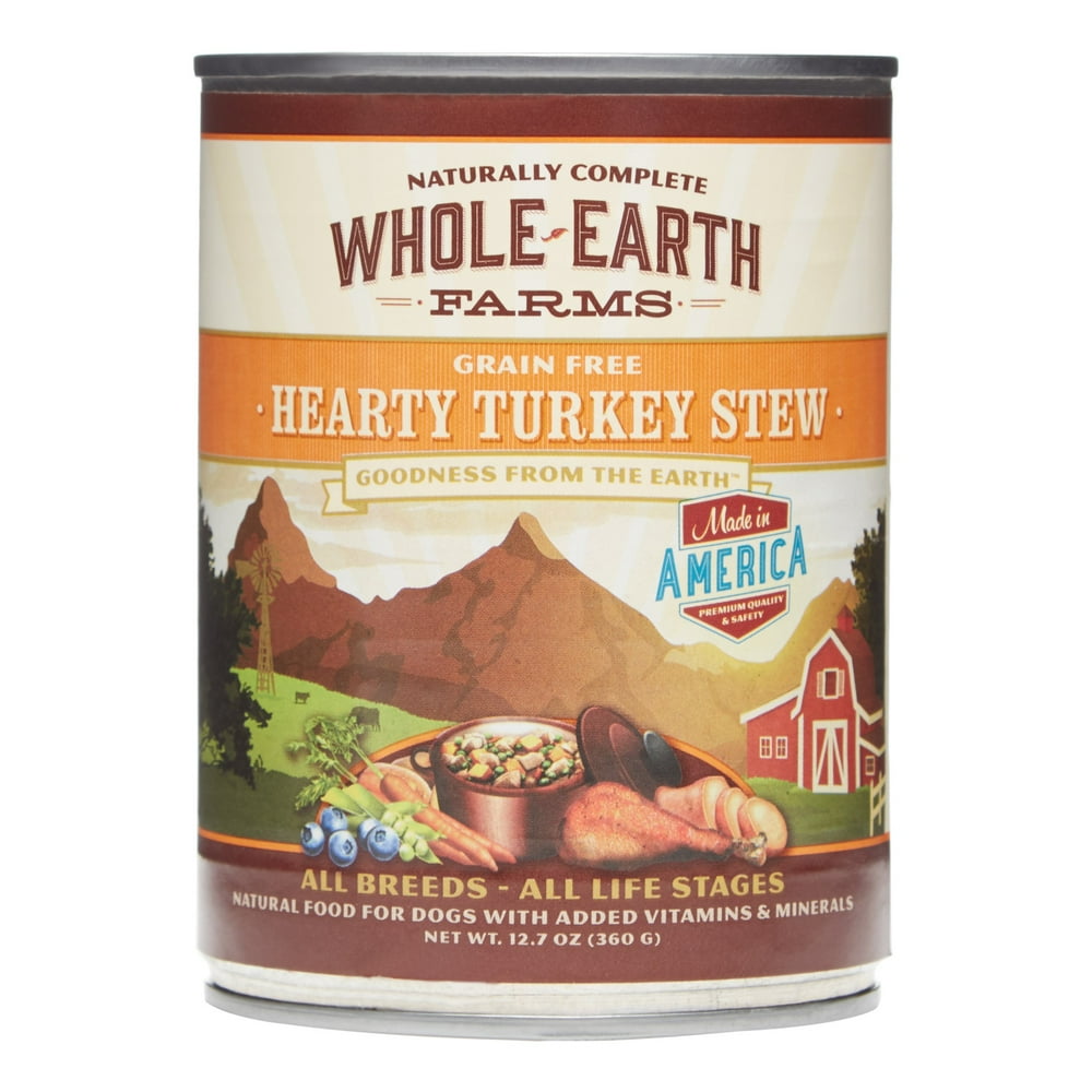 Whole Earth Farms GrainFree Hearty Turkey Stew Wet Dog Food, 12.7 oz