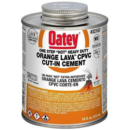 16 OZ CPVC HEAVY DUTY ORANGE LAVA CEMENT