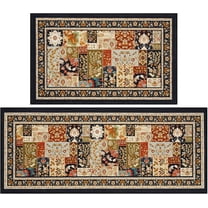Kitchen Rugs Sets of 2 Non Slip, Comfort Kitchen Rug and Mats Washable, Boho Kitchen Area Rug Floor Carpet for Sink, Anti Fatigue Runner Mat Absorbent, 20" X 32" 20" X 48" Retro Bohemian
