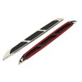 thumbnail image 4 of 2pcs Chrome Universal Car Air Flow Fender Side Mesh Vent Decoration Sticker, 4 of 6