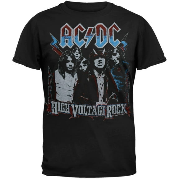 AC/DC Men's Highway To Hell Soft Black Short Sleeve T Shirt