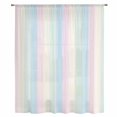 thumbnail image 2 of Colorful Striped Sheer Curtains 45 Inches Long, Rainbow Color Stripes Light Filering Curtains, Breathable Simi Curtain Privacy Drapes for Kitchen Bathroom Lightweight Small Window Treatment, 2 of 9