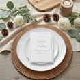 thumbnail image 6 of 100PCS Disposable Plates - White with Gold Rim for Christmas Party/Wedding, 6 of 11