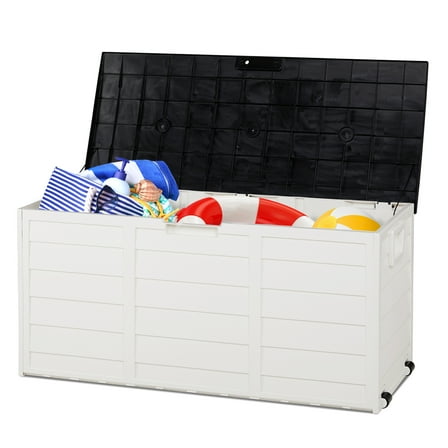 Outdoor Garden Storage Deck Box Chest Tools Cushions Toys Lockable Seat 75gal 280L
