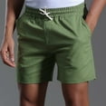 thumbnail image 2 of Linfrsh Mens Casual Twill Cargo Shorts Cotton Drawstring Classic Cargo Stretch Short with Pockets Green,2XL, 2 of 5