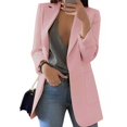 thumbnail image 1 of sweethay Ropa Liso Clásico Vestido de manga larga Sencillo Traje amigable con la piel Mujer Primavera Verano Ocio Cita de viaje diario Abrigos y chamarras Rosa METRO, 1 of 6