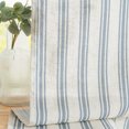 thumbnail image 4 of 2 Panels Linen Light Filtering Tier Cafe Curtains Stripe Print Kitchen Curtain, 4 of 13