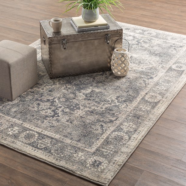 Mohawk Home Studio Fair Point Sea Woven Area Rug, 5'3"x7'10", Grey