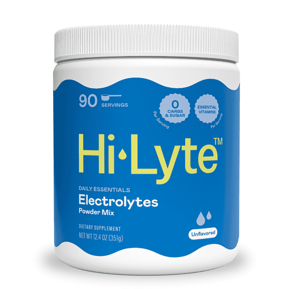 Hi-Lyte Daily Essentials Electrolytes Powder Mix Unflavored 90 Servings