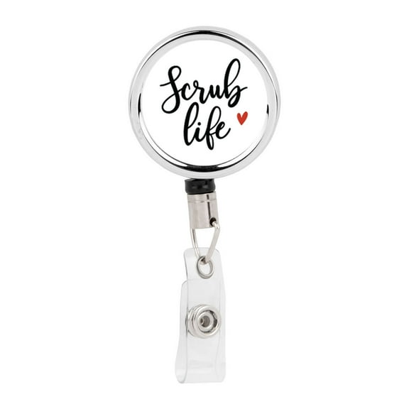 Koyal Wholesale Retractable Badge Reel Holder With Clip, Key Belt Clip Scrub Life
