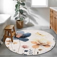 thumbnail image 3 of Spring Summer Wildflowers Round Area Rug 3.3Ft Washable Circle Rugs for Dining Room Table, Farmhouse Retro Floral Botanical Non-Slip Carpet Floor Mats Indoor Outdoor Carpet Runner Home Decor, 3 of 8
