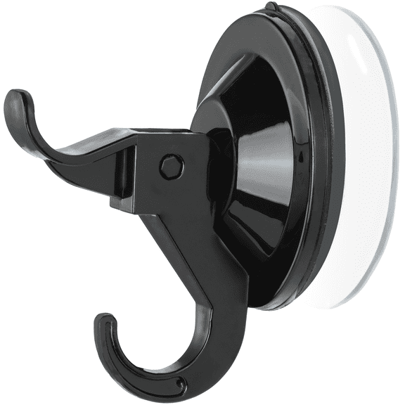 5 Pack No Drill No Damage Wall Hooks Hanger, Multi-purpose Suction Cup with Adhesive Pads Modern Dual Hooks Holder, No Tools Required