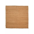 thumbnail image 2 of Rugsotic Carpets Hand Woven Jute 6'x6' Square Area Rug Solid Light Brown J00008, 2 of 5